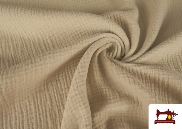 Comprar online Tela de Muselina de Colores color Beige