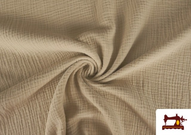 Venta online de Tela de Muselina de Colores color Beige