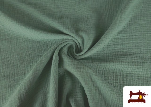 Venta de Tela de Muselina de Colores color Verde mar