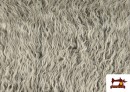 Comprar Tela de Pelo Animal Largo Efecto Ondulado Gris