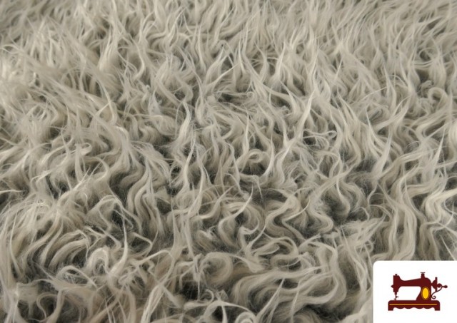 Comprar online Tela de Pelo Animal Largo Efecto Ondulado Gris