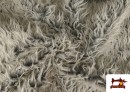 Venta online de Tela de Pelo Animal Largo Efecto Ondulado Gris
