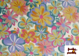 Tela de Coralina Polar Suave Al Tacto Estampado Floral Tela de Coralina Polar Suave Al Tacto Estampado Floral