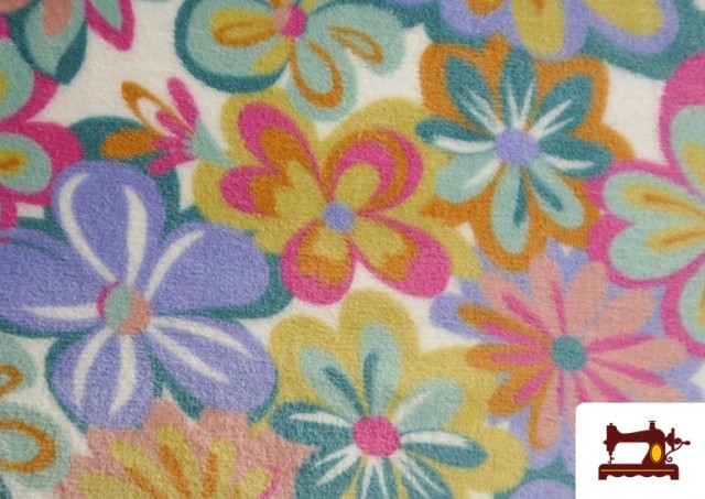Comprar Tela de Coralina Polar Suave Al Tacto Estampado Floral
