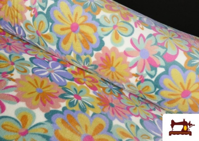Venta de Tela de Coralina Polar Suave Al Tacto Estampado Floral