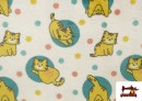 Comprar Tela de Coralina Polar Suave Al Tacto Estampado Gatos