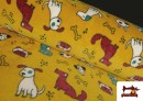 Tela de Coralina Polar Suave Al Tacto Estampado Perros