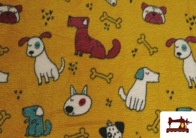 Comprar Tela de Coralina Polar Suave Al Tacto Estampado Perros