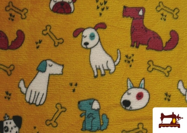 Venta de Tela de Coralina Polar Suave Al Tacto Estampado Perros