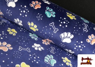 Tela de Coralina Polar Suave Al Tacto Estampado Huellas Tela de Coralina Polar Suave Al Tacto Estampado Huellas