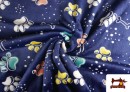 Venta online de Tela de Coralina Polar Suave Al Tacto Estampado Huellas