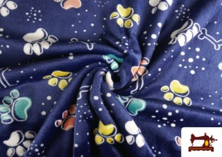 Venta online de Tela de Coralina Polar Suave Al Tacto Estampado Huellas Venta online de Tela de Coralina Polar Suave Al Tacto Estampado Huellas