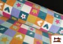 Tela de Coralina Polar Suave Al Tacto Estampado Cuadros, Corazones y Flores