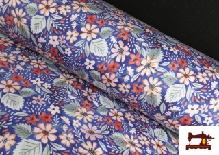 Tela de Sudadera Perchada Estampado Floral Silvestre