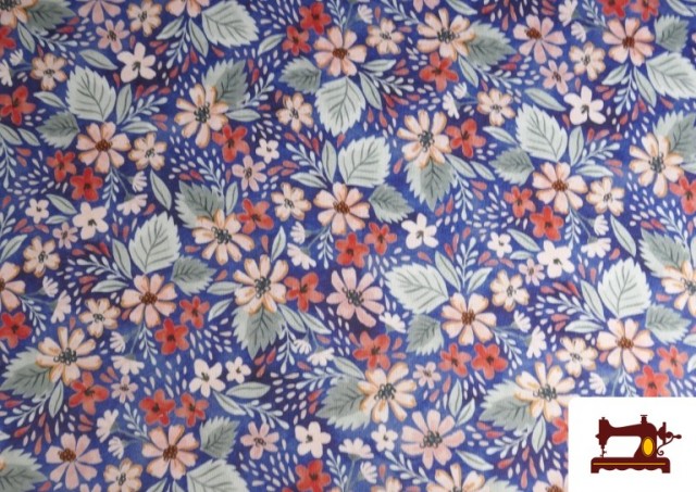 Comprar Tela de Sudadera Perchada Estampado Floral Silvestre