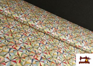 Tela de Popelín Estampado Multicolor