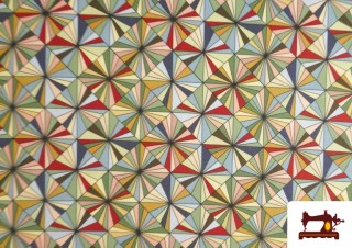 Venta de Tela de Popelín Estampado Multicolor