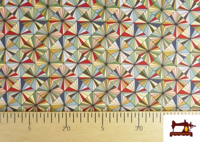 Comprar online Tela de Popelín Estampado Multicolor