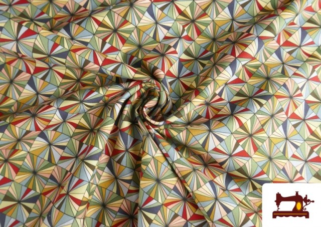Venta online de Tela de Popelín Estampado Multicolor