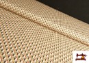 Comprar Tela de Popelín Estampado Geométrico de Colores