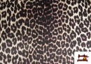 Comprar Tela Crep Satén Estampado Leopardo Tono Morado