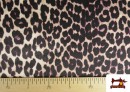 Tela Crep Satén Estampado Leopardo Tono Morado