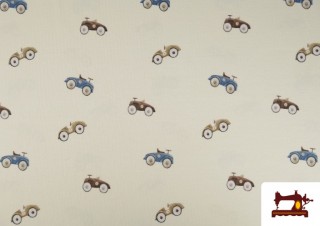 Tela de Punto de Camiseta De Coches Infantil