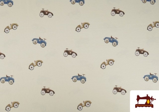 Tela de Punto de Camiseta De Coches Infantil