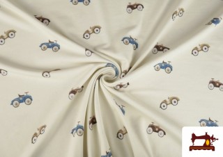 Comprar online Tela de Punto de Camiseta De Coches Infantil