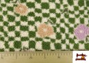 Comprar online Tela de Borreguito Estampado Cuadros y Flores de Colores
