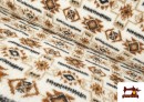 Tela de Borreguito Estampado Tribal Étnico Para Vestuario