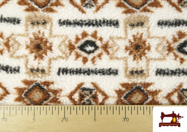 Comprar Tela de Borreguito Estampado Tribal Étnico Para Vestuario