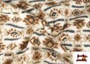 Comprar online Tela de Borreguito Estampado Tribal Étnico Para Vestuario