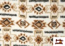 Venta online de Tela de Borreguito Estampado Tribal Étnico Para Vestuario