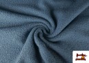 Tela Para Abrigo Baguilla Curly Rizado de Colores color Azul