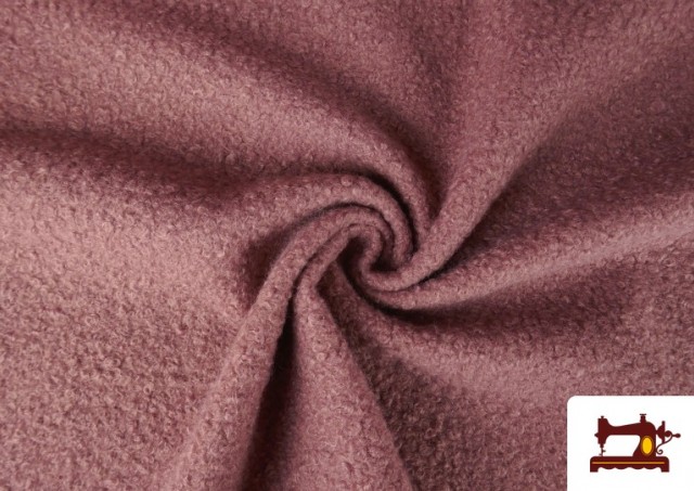 Tela Para Abrigo Baguilla Curly Rizado de Colores color Rosa