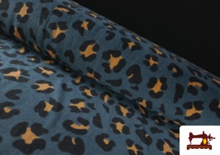 Tela de Punto de Terciopelo Estampado Leopardo