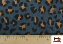 Comprar online Tela de Punto de Terciopelo Estampado Leopardo