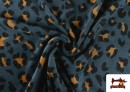 Venta online de Tela de Punto de Terciopelo Estampado Leopardo