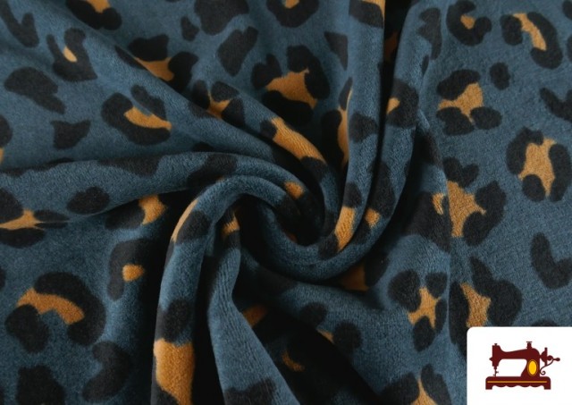 Tela de Punto de Terciopelo Estampado Leopardo
