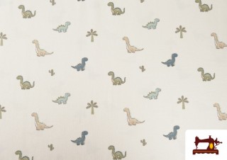 Comprar Tela de Punto de Camiseta Dinosaurios Infantil