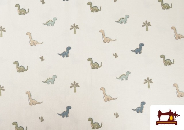 Comprar Tela de Punto de Camiseta Dinosaurios Infantil