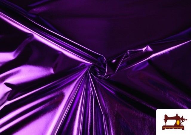 Comprar Tela de Lamé Metalizado Económico de Colores 150 cm Ancho color Morado
