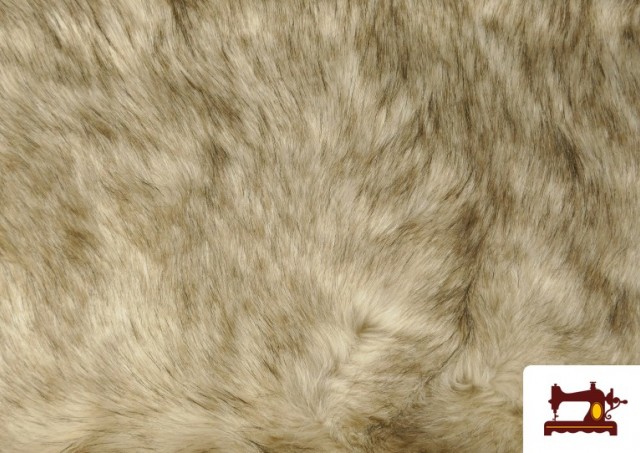 Tela de Pelo Lobo para Disfraces Medievales y Vikingos Color Beige