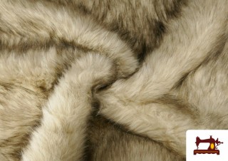 Tela de Pelo Lobo para Disfraces Medievales y Vikingos color Beige