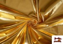 Tela de Lamé Metalizado Económico de Colores 150 cm Ancho color Dorado