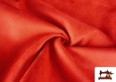 Comprar Tela de Terciopelo Antelina de Punto de Colores Para Vestuario color Rojo
