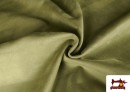 Comprar online Tela de Terciopelo Antelina de Punto de Colores Para Vestuario color Caqui