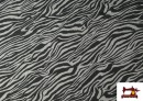 Comprar Tela de Viscosa Estampado Cebra Animal Print color Gris