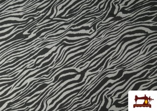 Comprar Tela de Viscosa Estampado Cebra Animal Print color Gris